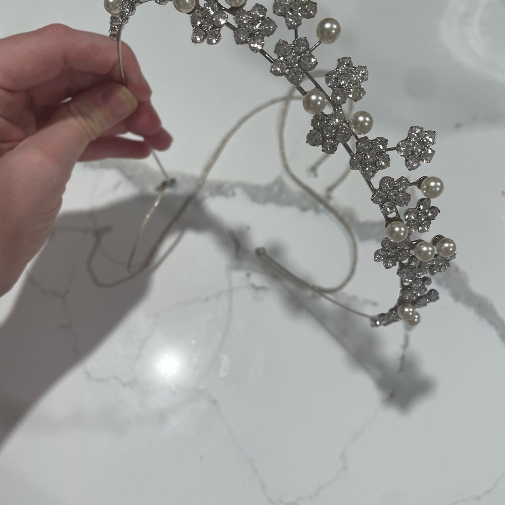 Jennifer Behr Floral Circlet with Pearls